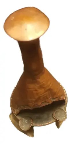 Antiguo Cenicero Chimenea Artesanal De Cobre Y Bronce Antiguo Cenicero Artesanal De Cobre Y Bronce