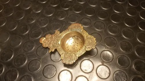Colador De Té De Bronce Antiguo Bronce - 3