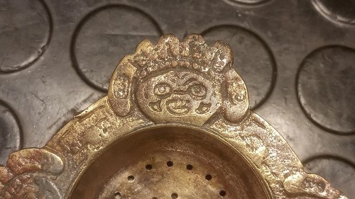 Colador De Té De Bronce Antiguo Bronce - 7