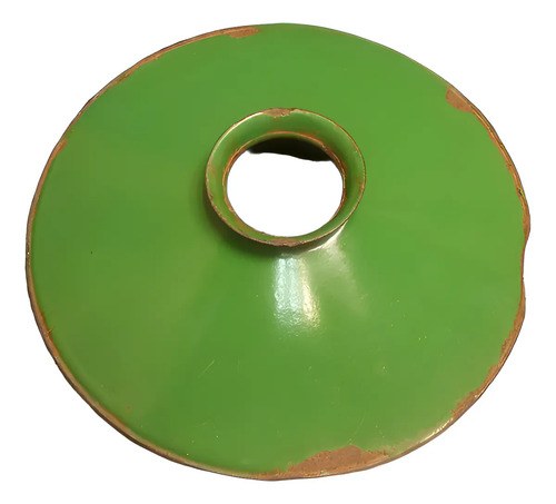 Antiguo Sombrero Farol Enlozado Verde
