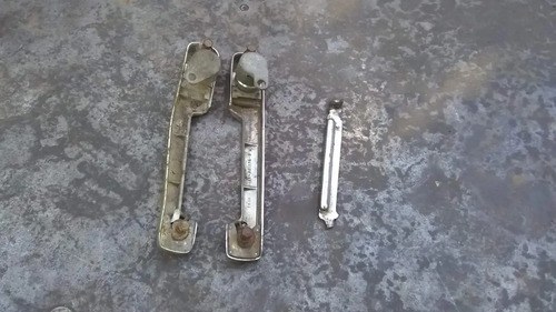 2 Manijas Abre Puerta Ext. Ford Taunus 74 / 80 P / Repuestos Plateado - 5