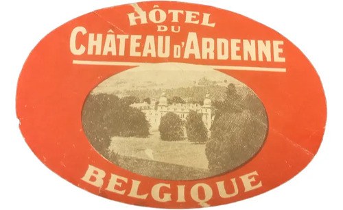 Antigua Etiqueta De Equipaje / Hotel Belgique Original