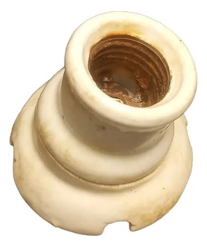 Antiguo Portalámparas De Porcelana Para Pared Blanco