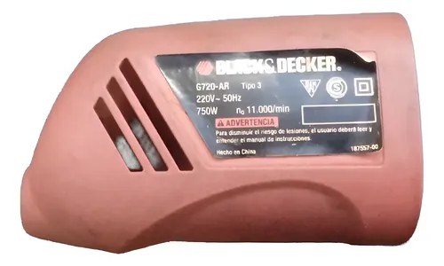 Tapa Trasera / Carcasa Amoladora Angular Black&decker G720 Naranja 50 Hz/60 Hz