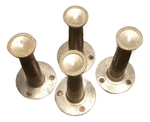 Juego De Patas De Aluminio Regulables Para Muebles Currao X4 Plateado