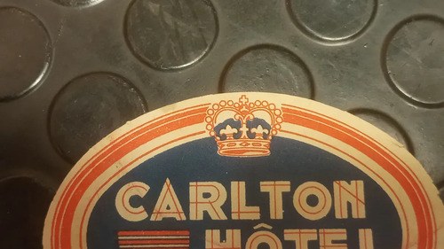 Antigua Etiqueta De Equipaje / Hotel Carlton Cannes Original - 2