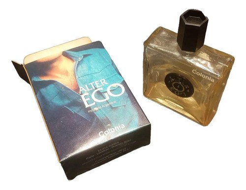 Antiguo Frasco Y Caja Colonia Alter Ego (vacío Para Adorno) Amarillo