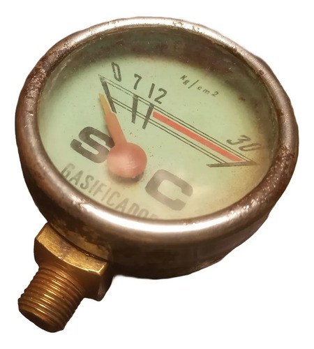 Antiguo Manómetro Tanque Gasificador Estufa Kerosene