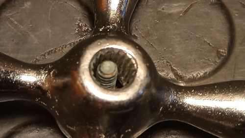 Antigua Manija / Volante Canilla Bronce Agua Fría Plateado Brillante - 7