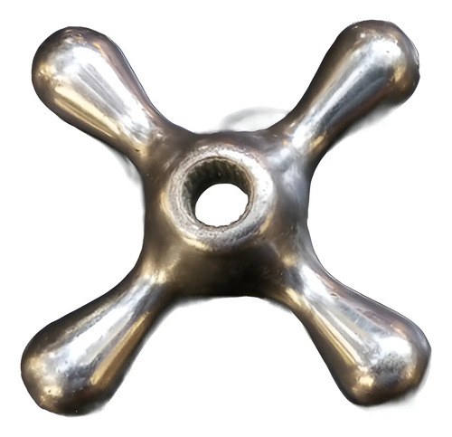Volante De Canilla Antigua Vástago Estriado Cromo Brillante