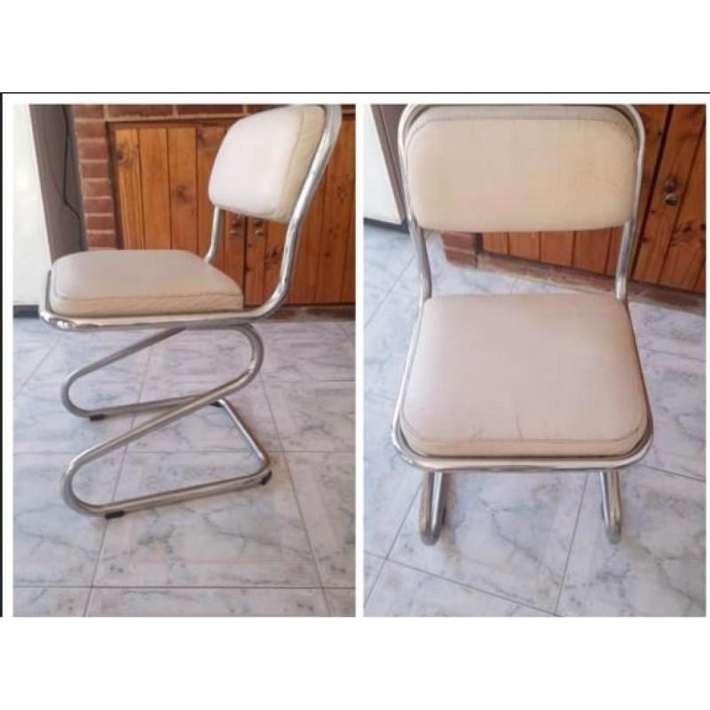 Sillas de comedor caño cromado