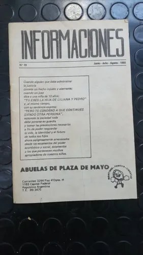 Revista Informaciones 1988 Abuelas Plaza De Mayo