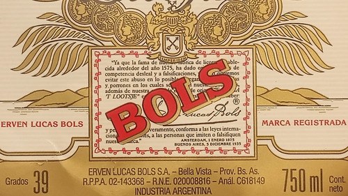 Antigua Etiqueta Botella Triplesec Curacao - Licor Fino Bols - 6