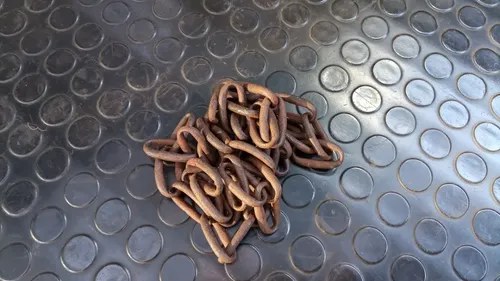 Cadena Oxidada Con Desgaste Número 5 Mm Tramo De 1,2 Metros Óxido - 3