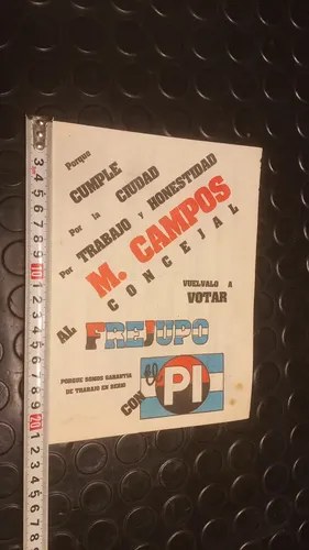 Folleto Electoral Frejupo M. Campos Original - 4