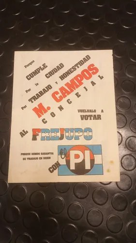 Folleto Electoral Frejupo M. Campos Original - 5