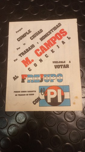 Folleto Electoral Frejupo M. Campos Original - 6