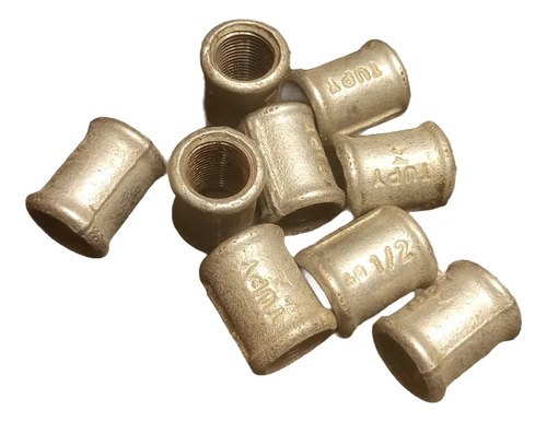 10 Cuplas Galvanizadas 1/2 Pulgada Tupy