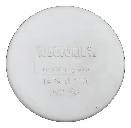 Tapa Tuboforte Tubo Pvc 110 Mm. Blanco