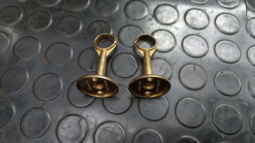 2 Soportes Bronceados Caño Cortina (sin Tornillos) Dorado - 2