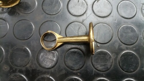 2 Soportes Bronceados Caño Cortina (sin Tornillos) Dorado - 3