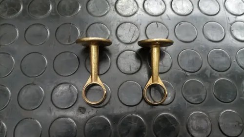 2 Soportes Bronceados Caño Cortina (sin Tornillos) Dorado - 8