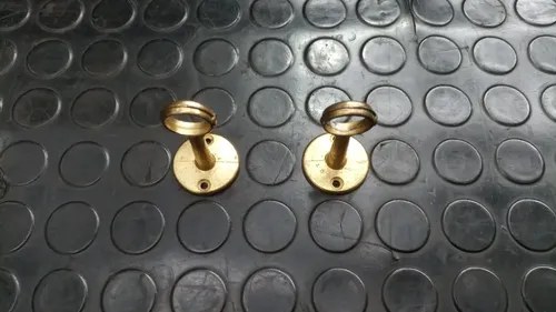 2 Soportes Bronceados Caño Cortina (sin Tornillos) Dorado - 9