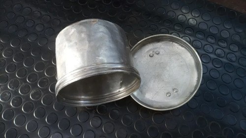Antiguo Recipiente / Tarro De Aluminio Plateado Antiguo Recipiente / Tarro De Aluminio - 8