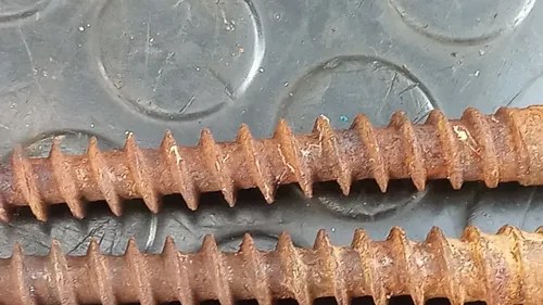 Lote De 4 Tornillos Grandes Para Madera Antiguos - 2