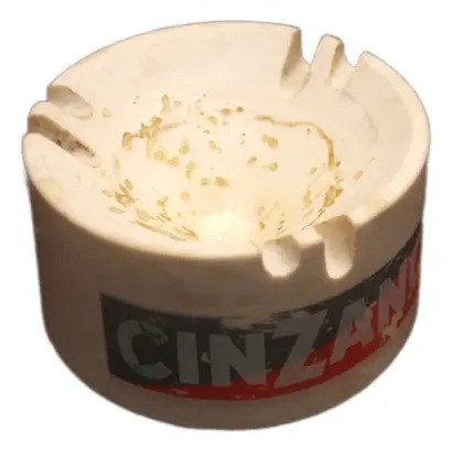 Cenicero Publicitario Cinzano Original Beige Cenicero Publicitario Cinzano Original