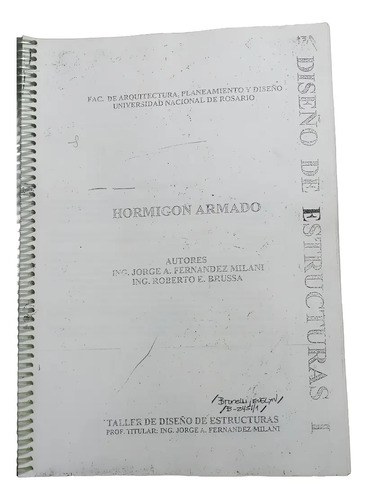 Apunte Hormigón Armado - Fernandez Milani / E. Brussa