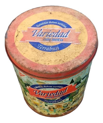 Antigua Lata De Galletitas Variedad De Terrabusi