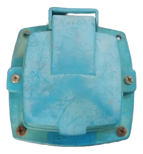 Toma Industrial Con Caja Kalop 380 V. 32 A. Celeste