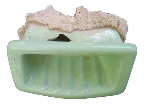 Jabonera Cerámica Embutir Baño Verde (con Detalles) Agua