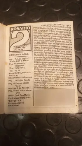 Antigua Revista Radio 2 De Rosario 1982 - 7