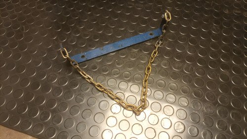 Planchuela Con Cadena Sujeción Seguridad Azul