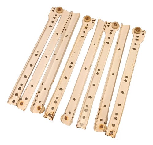 Juego De Correderas / Guías Para 3 Cajones Blanco