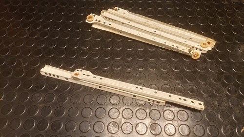 Juego De Correderas / Guías Para 3 Cajones Blanco - 3