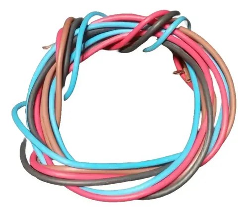 4 Cables Unipolares 1,5 Metros 6 Mm. 7 Hilos Multicolor
