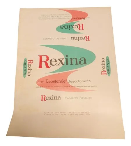 Antiguo Envoltorio Papel Jabón Rexina Original