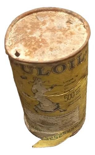 Antiguo Tarro De Puloil Vacío Original