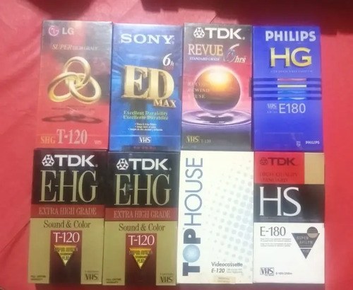 Cassettes Virgenes Vhs Lote X 8 Unidades