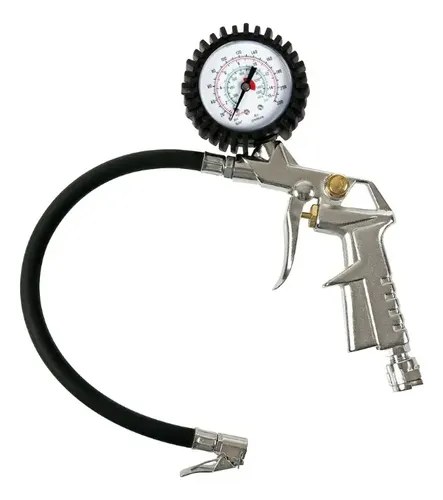 Pistola Para Inflar Y Calibrar Neumáticos Con Manómetro