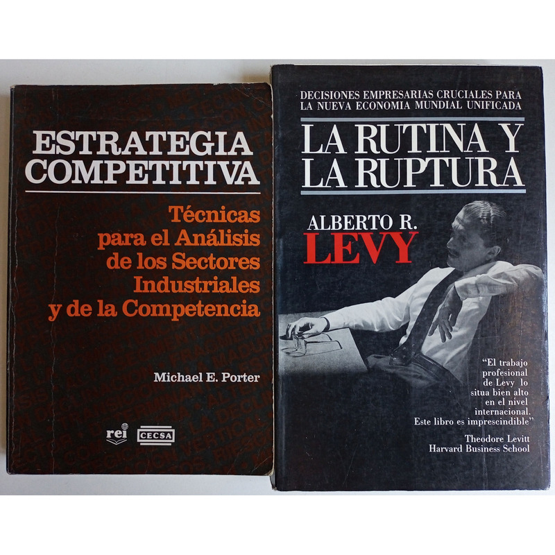 Lote 2 libros Estrategia competitiva - Michael Porter + La rutina y la ruptura - Alberto Levy Econom