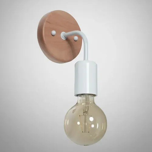 Aplique De Pared Madera De Paraíso 23cm Blanco - 3