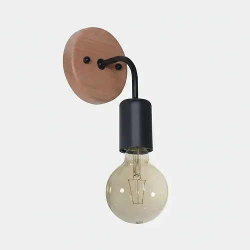 Aplique De Pared Madera De Paraíso 23cm Negro - 5