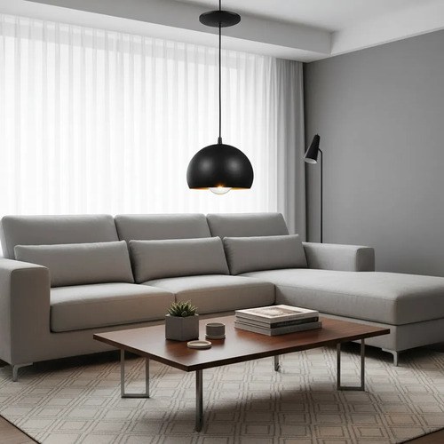 Lámpara Colgante Florencia E-27 - Negro Texturado