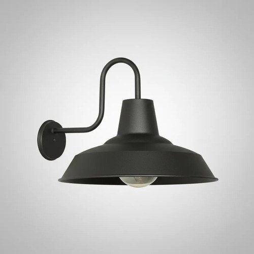 Aplique de pared Badajoz E-27 - Negro texturado