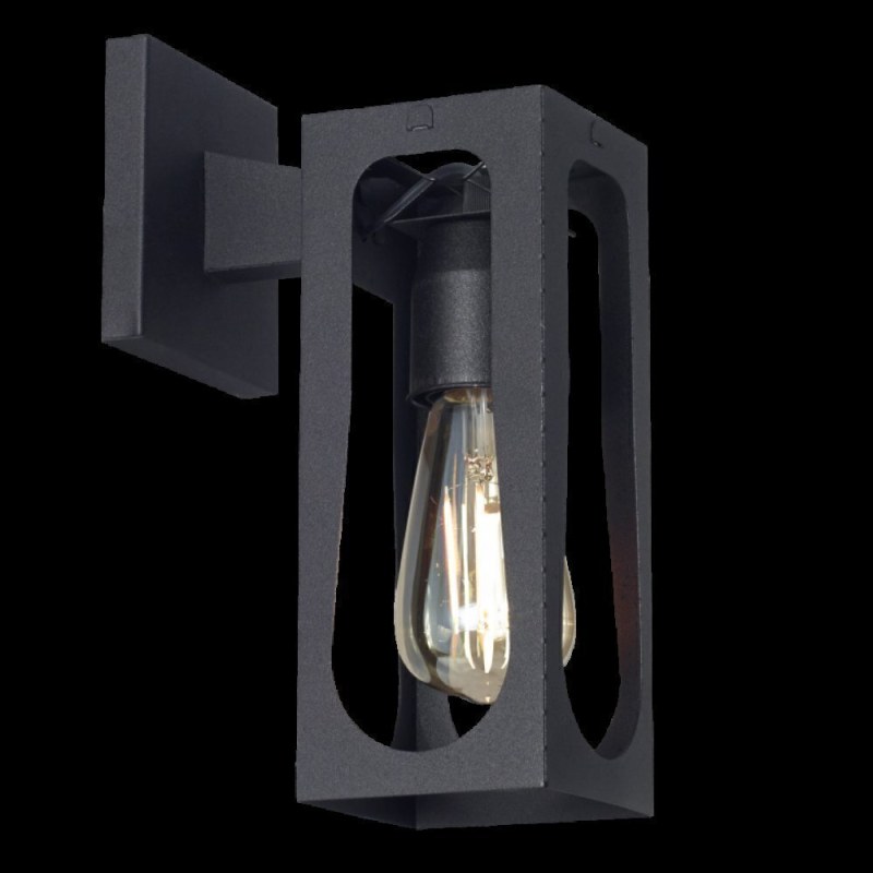 Aplique de pared Fano E-27 - Negro texturado