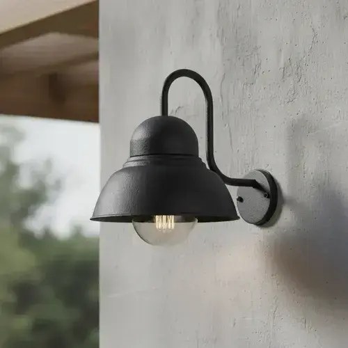 Aplique de pared Galponero 1 luz E-27 - Negro texturado